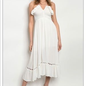 White comfy sexy long dress